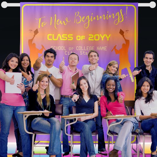 サンセット鮮やかテクモダンの卒業 タペストリー