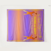 サンセット鮮やかテクモダンの卒業 タペストリー (正面(横))