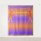 サンセット鮮やかテクモダンの卒業 タペストリー (正面)