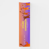 サンセット鮮やかテクモダンの卒業 横断幕 (縦)