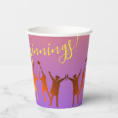 サンセット鮮やかテクモダンの卒業 紙コップ (裏面)