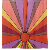 サンセット鮮やかデザイン シャワーカーテン (正面)