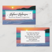 サンセット鮮やかビーチスパトラベルバケーション 名刺 (正面/裏面)