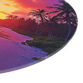 サンセット鮮やかビーチドリームデザイン カッティングボード (角)