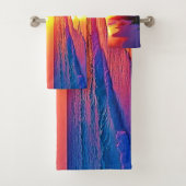 サンセット鮮やかビーチドリームデザイン バスタオルセット (インサイチュ)