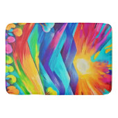 サンセット鮮やかマウンテンアートプリント バスマット (正面)