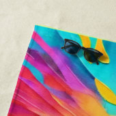 サンセット鮮やかマウンテンアートプリント ビーチタオル (インサイチュ)