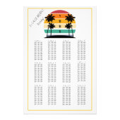 サンセット30レトロストライプの座席表1995 フォトプリント (正面)