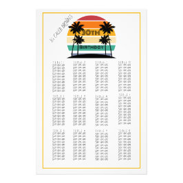 サンセット30レトロストライプシーティングチャート フォトプリント           