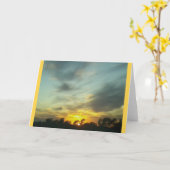 サンセット4グリーティングカード…携帯電話の写真2016 カード (黄色い花)