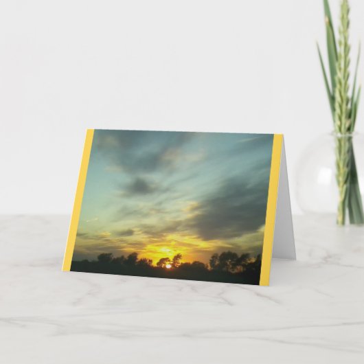 サンセット4グリーティングカード…携帯電話の写真2016 カード (正面)