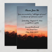 サンセット ウェディング アナウンスメント インビテーション (正面/裏面)