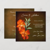 サンセット エクレクティック フラワーの結婚式招待状 招待状 (正面/裏面)