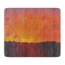 サンセット、オレンジスカイ(by Fellix Vallotton) カッティングボード