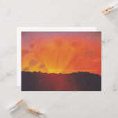 サンセット、オレンジスカイ(by Fellix Vallotton) カード (正面/裏面インサイチュ)