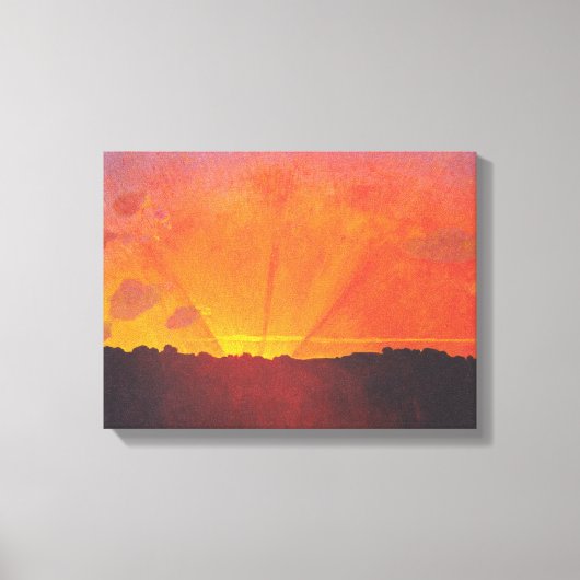 サンセット、オレンジスカイ(by Fellix Vallotton) キャンバスプリント (正面)