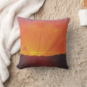 サンセット、オレンジスカイ(by Fellix Vallotton) クッション (ブランケット)