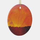 サンセット、オレンジスカイ(by Fellix Vallotton) セラミックオーナメント (右)