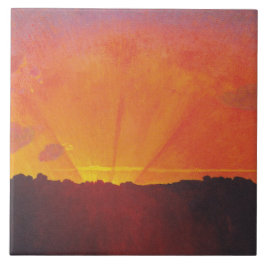 サンセット、オレンジスカイ(by Fellix Vallotton) タイル