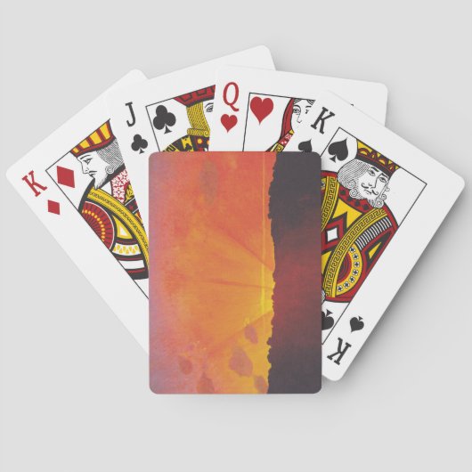 サンセット、オレンジスカイ(by Fellix Vallotton) トランプ (裏面)