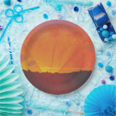 サンセット、オレンジスカイ(by Fellix Vallotton) ペーパープレート (パーティー)