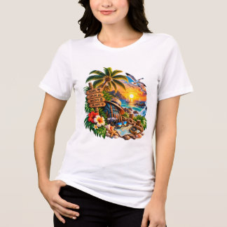 サンセット オーシャン バケーション トライブレンドTシャツ