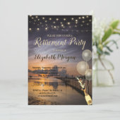 サンセット オーシャン バルーン、ワイン リタイアメント パーティー 招待状 (スタンド正面)