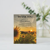 サンセット&サンフラワー |感謝 サンキューカード (スタンド正面)