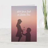 サンセット シルエット ラブ・フレンドシップ・アプレシエーション カード (正面)