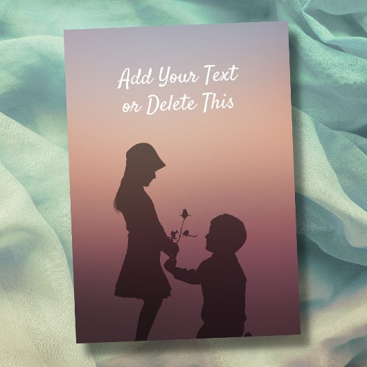 サンセット シルエット ラブ・フレンドシップ・アプレシエーション カード