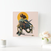 サンセット スクエア壁時計 (ホーム)