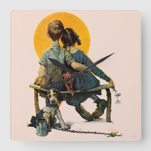 サンセット スクエア壁時計 (正面)