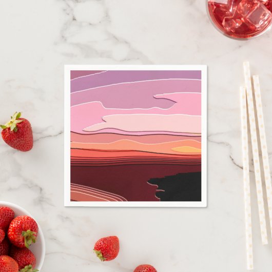 サンセット スタンダードカクテルナプキン (インサイチュ)