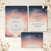 サンセット・トゥ・ムーンライズ ウェディング 返信カード 招待状