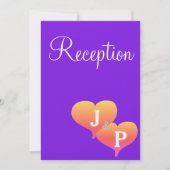 サンセット ハーツ ヴィオレット モノグラム 受付カード 招待状 (正面)