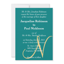 サンセット ハート ティールグリーン ゴールド モノグラム