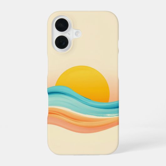 サンセット・ハーモニー・ウェーブ iPhone 16ケース (裏面)
