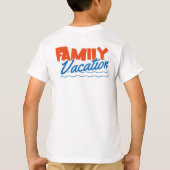 サンセット ファミリー クルーズ オレンジ キッズ Tシャツ (裏面)