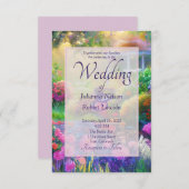 サンセット フラワーガーデン ウェディング 招待状 (正面/裏面)