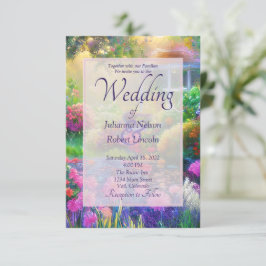 サンセット フラワーガーデン ウェディング 招待状