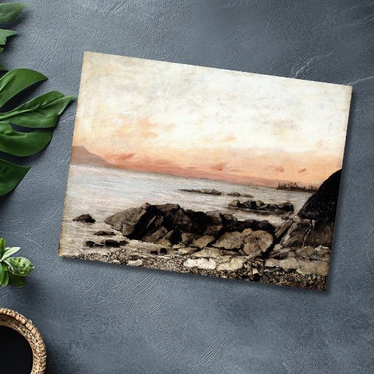 サンセット，ベビー，スイス – Gustave Courbet ポストカード