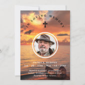 サンセット&ポートレートフォトメモリアル祈りの言葉&サンセット サンキューカード (正面)