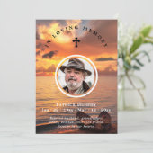 サンセット&ポートレートフォトメモリアル祈りの言葉&サンセット サンキューカード (スタンド正面)