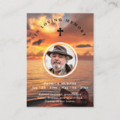 サンセット&ポートレート写真記念祈りの言葉ありがとう 名刺 (正面)