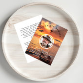 サンセット&ポートレート写真記念祈りの言葉ありがとう 名刺