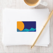 サンセット&マウンテンズプリント独自のラベル ラベル (インサイチュ)