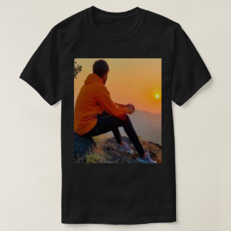 サンセット マウンテンビュー シーンティーシャツ - 自然 & トラ Tシャツ