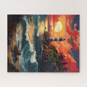 サンセット ライトハウス ジグソーパズル (横)