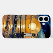 サンセット+ライトハウス+スマホケース+オーシャングロー Case-Mate iPhoneケース (裏面 (横))