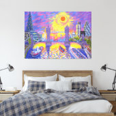 サンセット：ロンドンのプール2013 キャンバスプリント (インサイチュ (寝室))